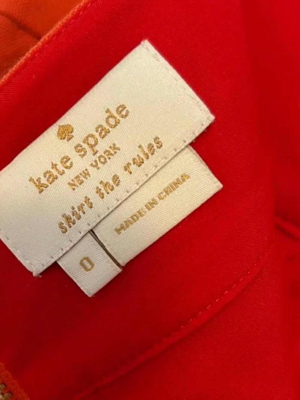 Kate Spade Skirt the Rules Red Orange Skirt